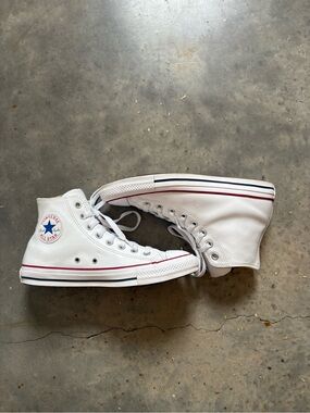 Converse White leather High Top Sneakers